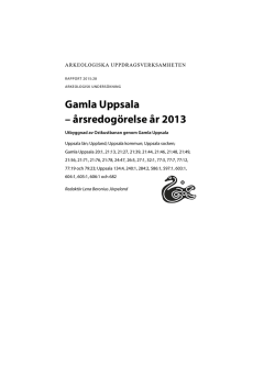 Gamla Uppsala – årsredogörelse år 2013. Utbyggnad av