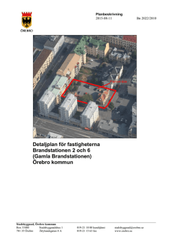 Detaljplan för fastigheterna Brandstationen 2 och 6 (Gamla