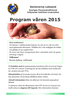 Program våren 2015