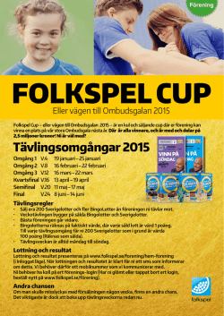 Mer info om Folkspel Cup