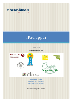 Appar f&ouml;r iPad