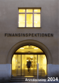 Årsredovisning 2014 - Finansinspektionen