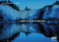 M3542.1505 ASSA CLIQ Web Manager 5.2 sv2