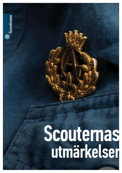 Broschyr Scouternas utmärkelser
