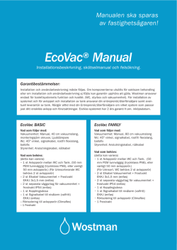 EcoVac® Manual - Wostman Ecology