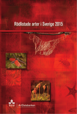 Rödlistade arter i Sverige 2015