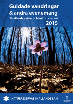 Guidade vandringar Halland 2015