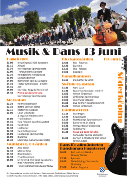 Program Musik & Dans 2015