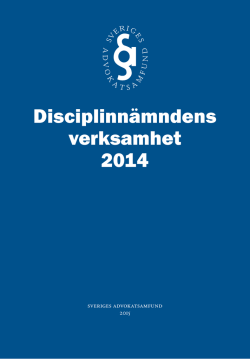 Disciplinnämndens verksamhet 2014