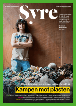 Kampen mot plasten - Sebastian van Baalen