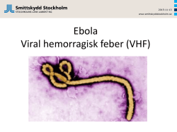 Utbildningsmaterial om ebola för vården, standardversion