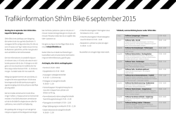 Se trafikinformation som pdf - Stockholm Bike – Från slott till slott