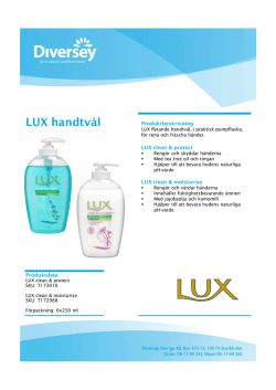 Lux Pumptvål - Produktblad