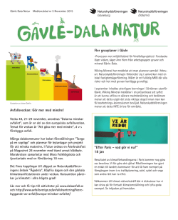 Gävle-Dala Natur nov 2015 - Naturskyddsföreningen Gävleborg