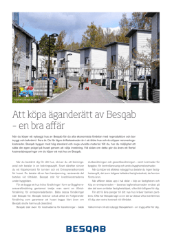 Att köpa äganderätt av Besqab – en bra affär