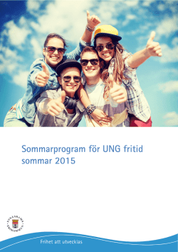 Sommarprogram 2015 - Nynäshamns kommun