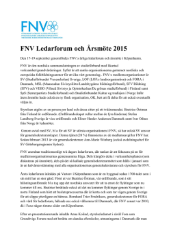 Rapport från ledarforum och årsmöte i Köpehamn 2015