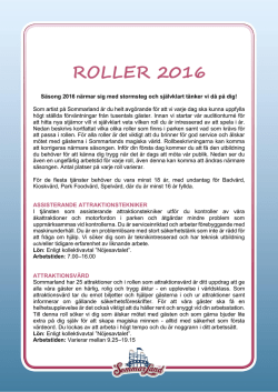ROLLER 2016 - Parks and Resorts