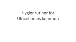 Hygienrutiner för Ulricehamns kommun