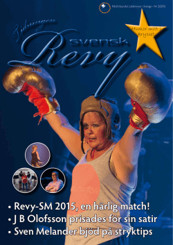 Tidningen Svensk Revy 2015 #3