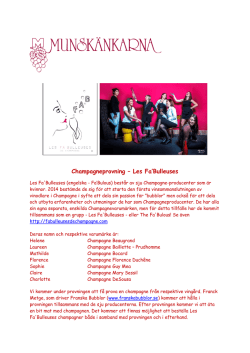 Champagneprovning – Les Fa`Bulleuses