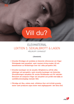 ELEVMATERIAL LEKTION 1: SEXUALBROTT & LAGEN 01