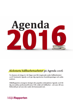Program för Agenda 2016 i pdf