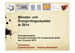 Mönster och formgivningsskyddet 2014, Liselott Enström