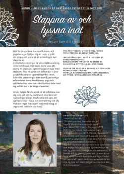 Mindfulness och Yoga 13-14 nov 2015