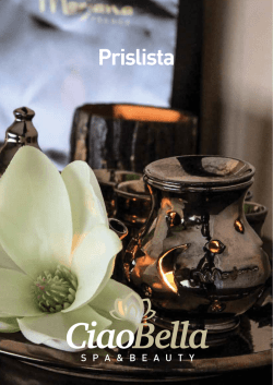 Prislista - Ciao Bella Spa & Beauty