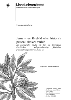 Jesus – en förebild eller historisk person i skolans värld?