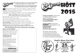 höst 2015 - Åmål´s Blues Fest