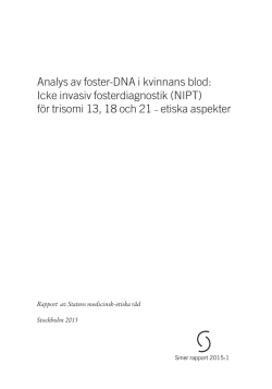 Analys av foster-DNA i kvinnans blod: Icke invasiv