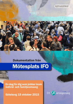 dokumentation_ifo_2015 - Göteborgsregionens kommunalförbund