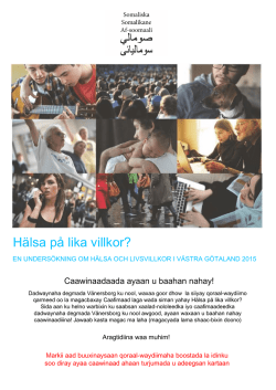 Hälsa på lika villkor?