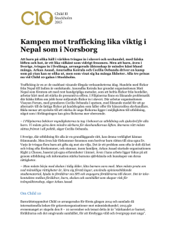 Kampen mot trafficking lika viktig i Nepal som i Norsborg