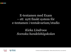 E-tentamen med Exam – ett nytt finskt system för e