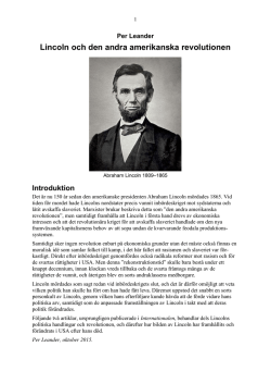 Lincoln och den andra amerikanska revolutionen