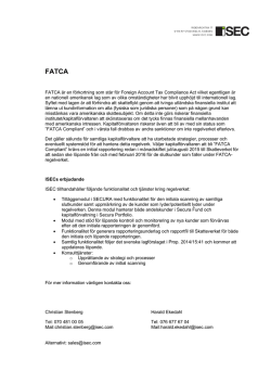 FATCA är en förkortning som står för Foreign Account Tax