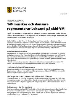 140 musiker och dansare representerar Leksand på skid
