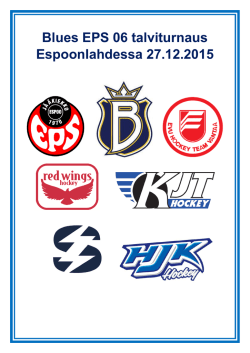 Blues EPS 06 talviturnaus Espoonlahdessa 27.12.2015