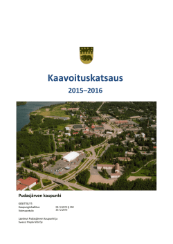 Kaavoituskatsaus 2015 - Pudasjärven kaupunki