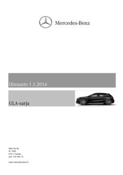 Lataa GLA-sarjan hinnasto  - Mercedes-Benz