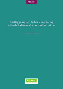 Kartläggning och behovsinventering av test