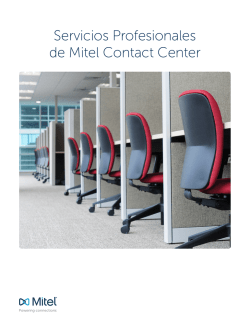 Servicios Profesionales de Mitel Contact Center