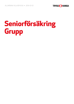 Seniorförsäkring Grupp - Trygg