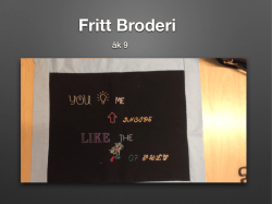9 Fritt Broderi pdf - Slöjd på Framtidskompassen