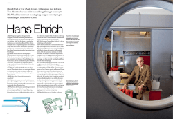 Hans Ehrich är E:et i A&E Design. Tillsammans med kollegan Tom