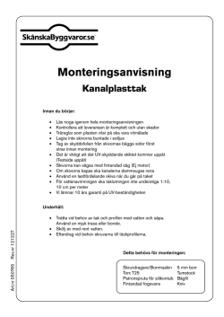 Monteringsanvisning