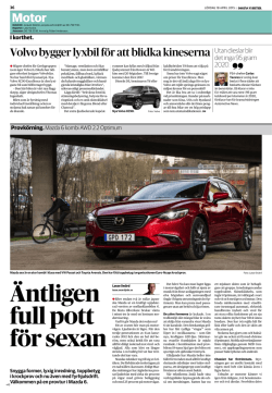 Läs mer om Mazda6 i artikeln från Dagens Nyheter